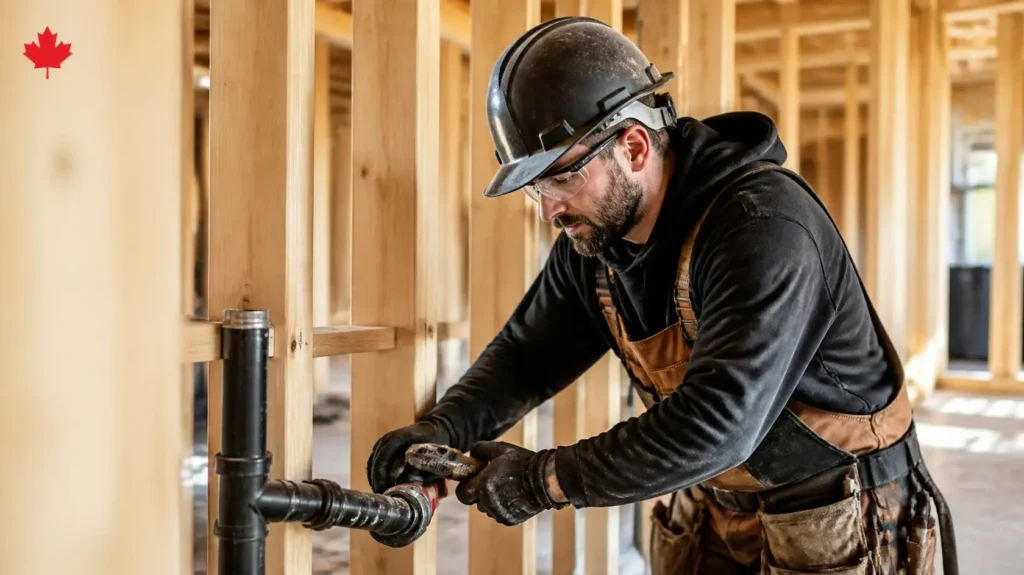Métiers bien payés au Canada — artisan qualifié au travail sur un chantier